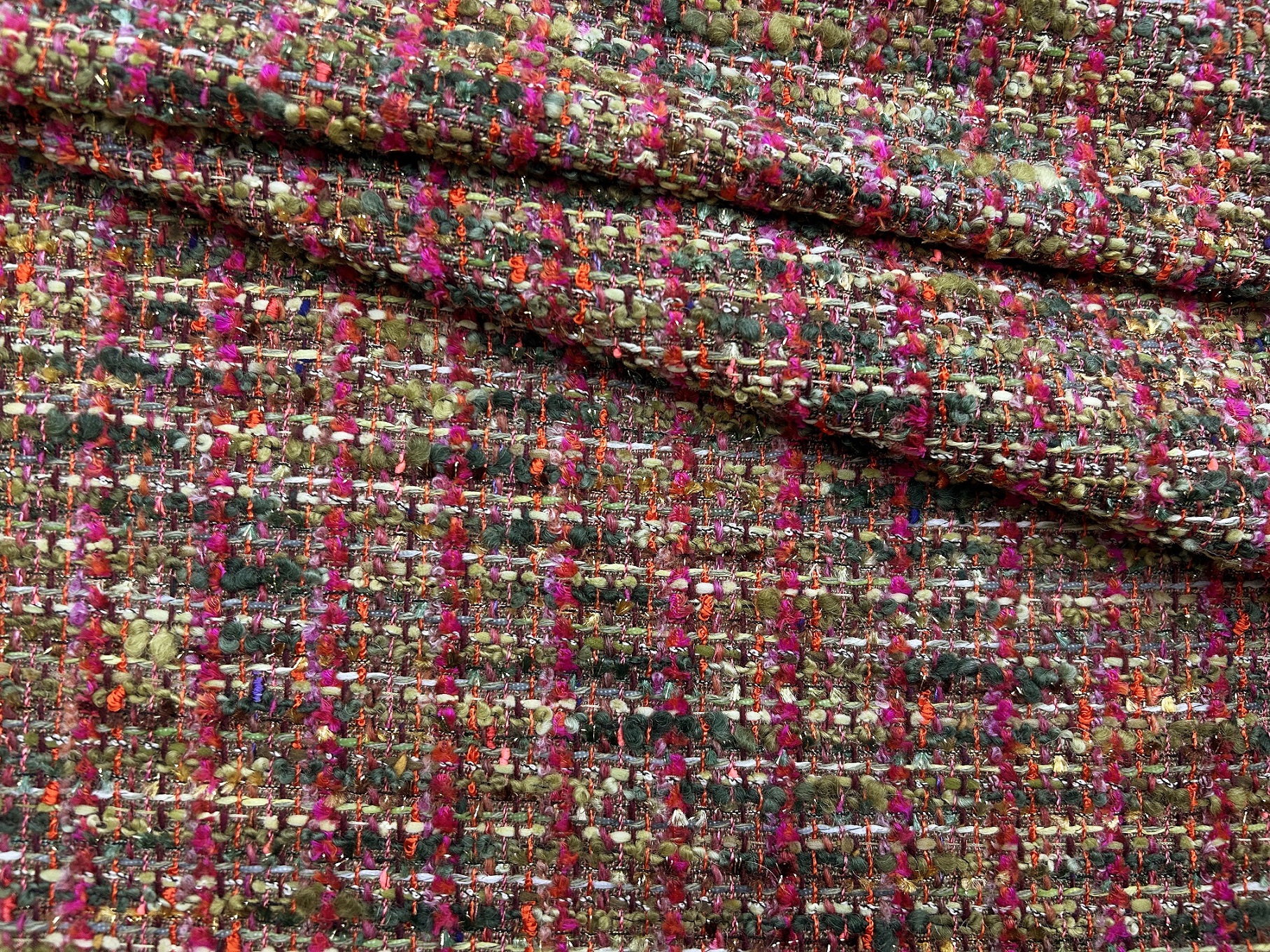 Ткань Твид многоцветная с люрексом 19190 1