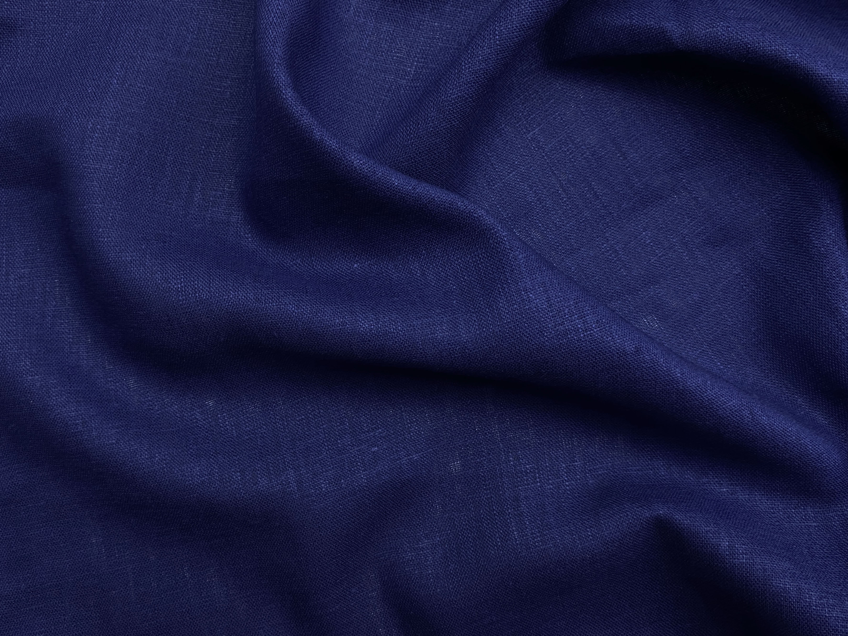 Ткань Лён  синего цвета однотонная 20512 2