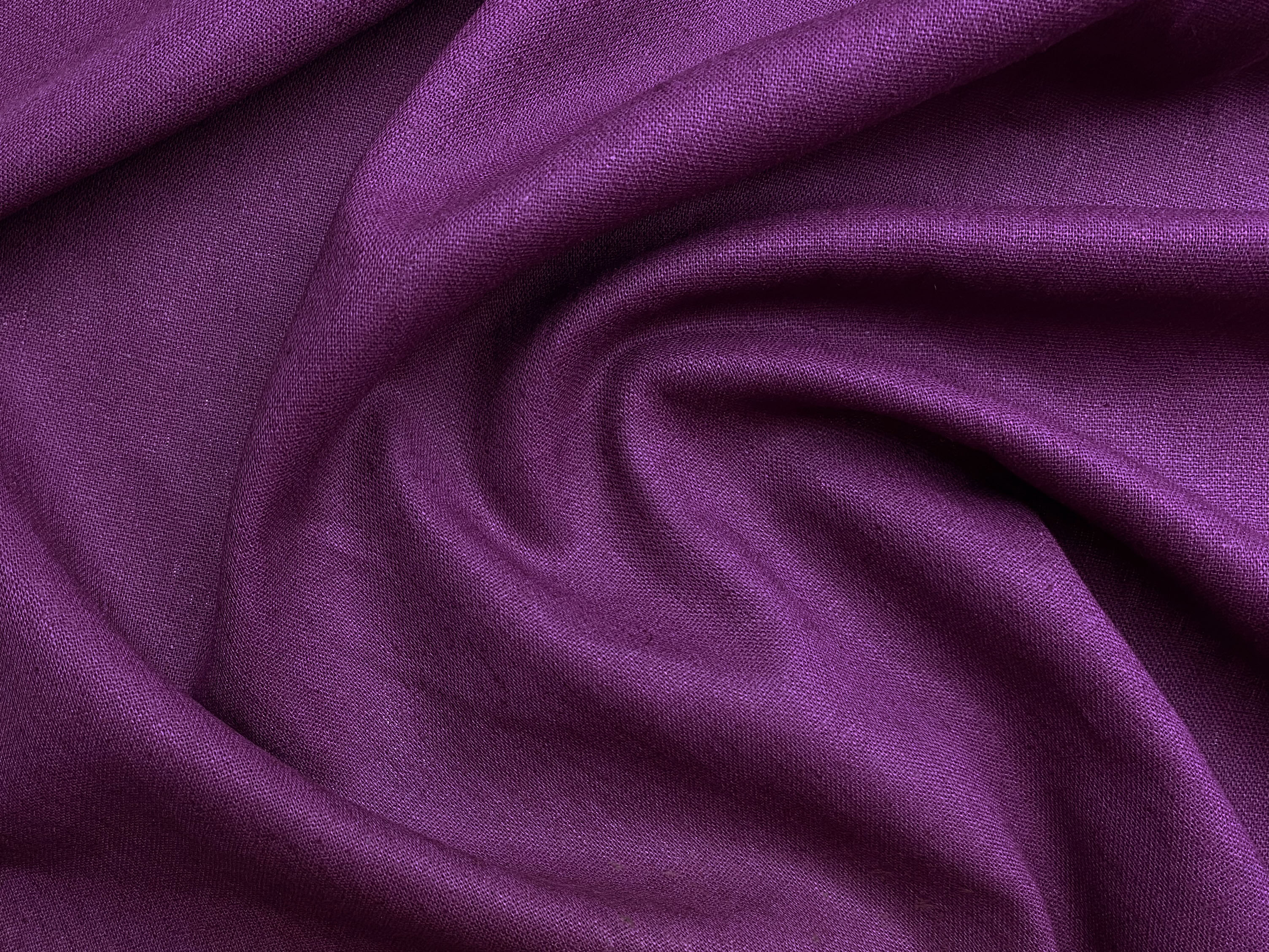 Ткань Лён фиолетового цвета однотонная 20511 2
