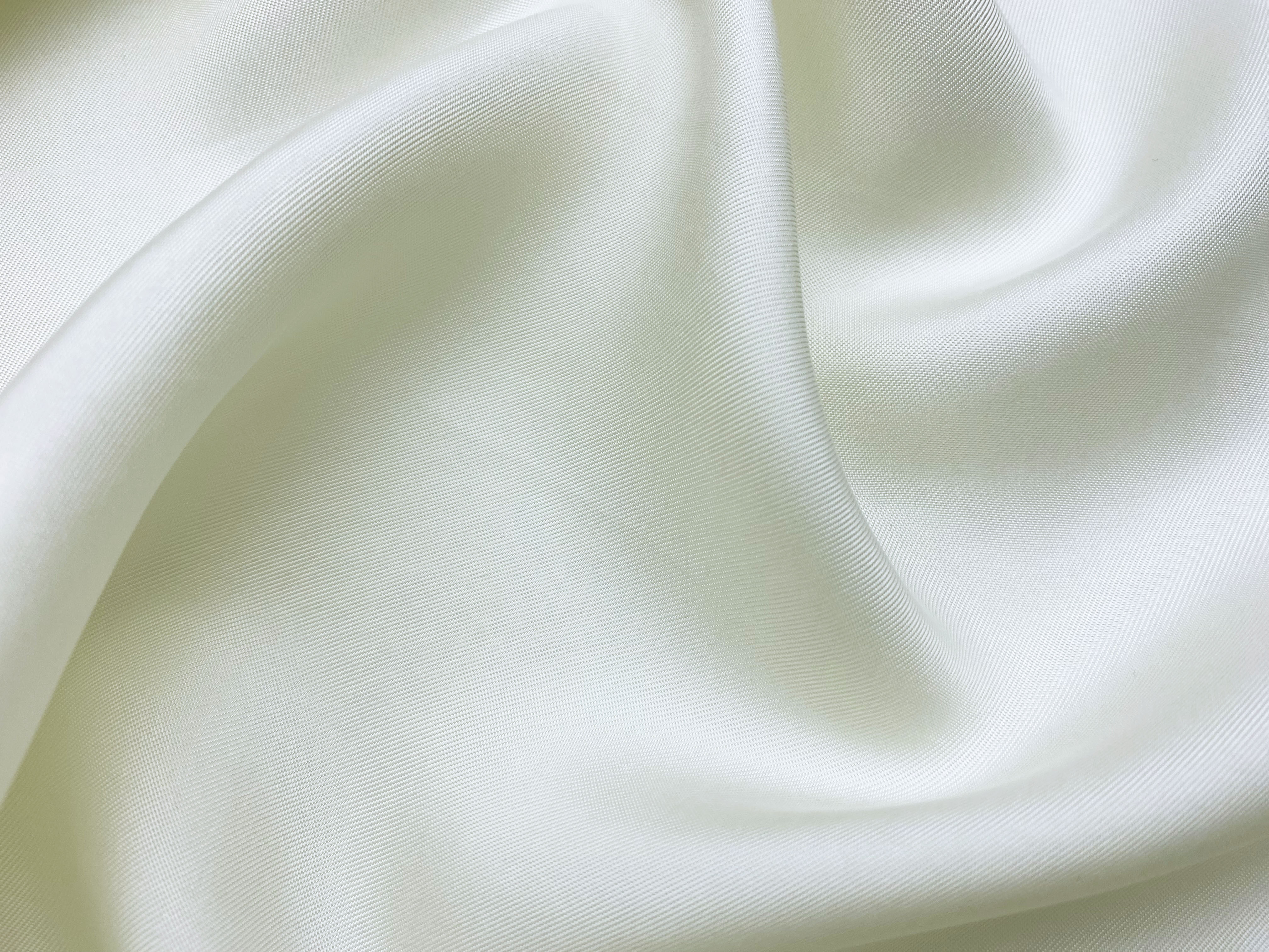 Ткань Вискоза   белого цвета однотонная 17325 2