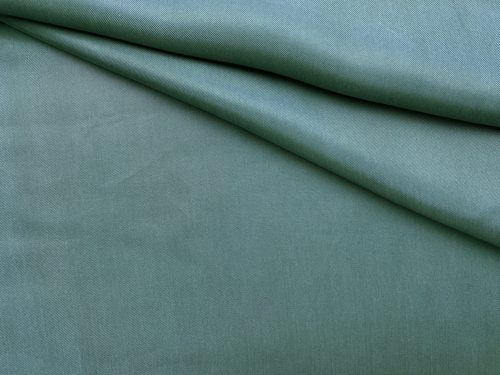 Ткань Вискоза  зелёного цвета однотонная 17327 1