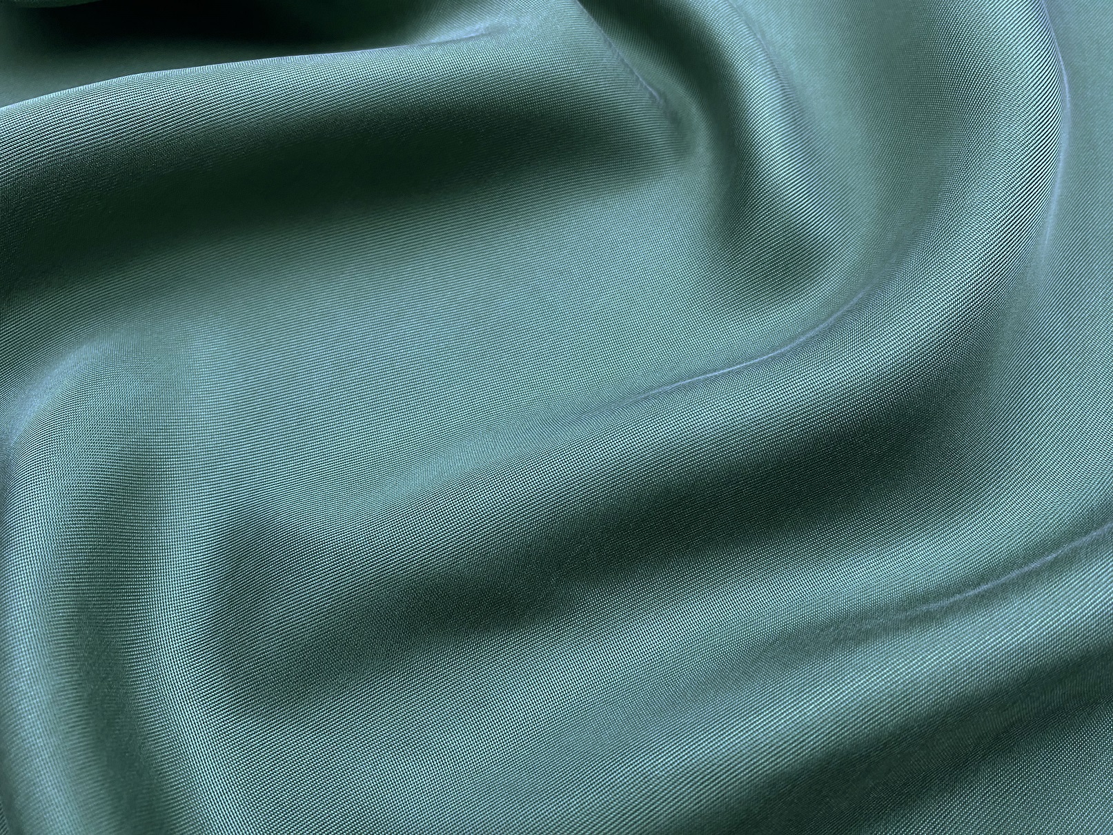 Ткань Вискоза  зелёного цвета однотонная 17327 2