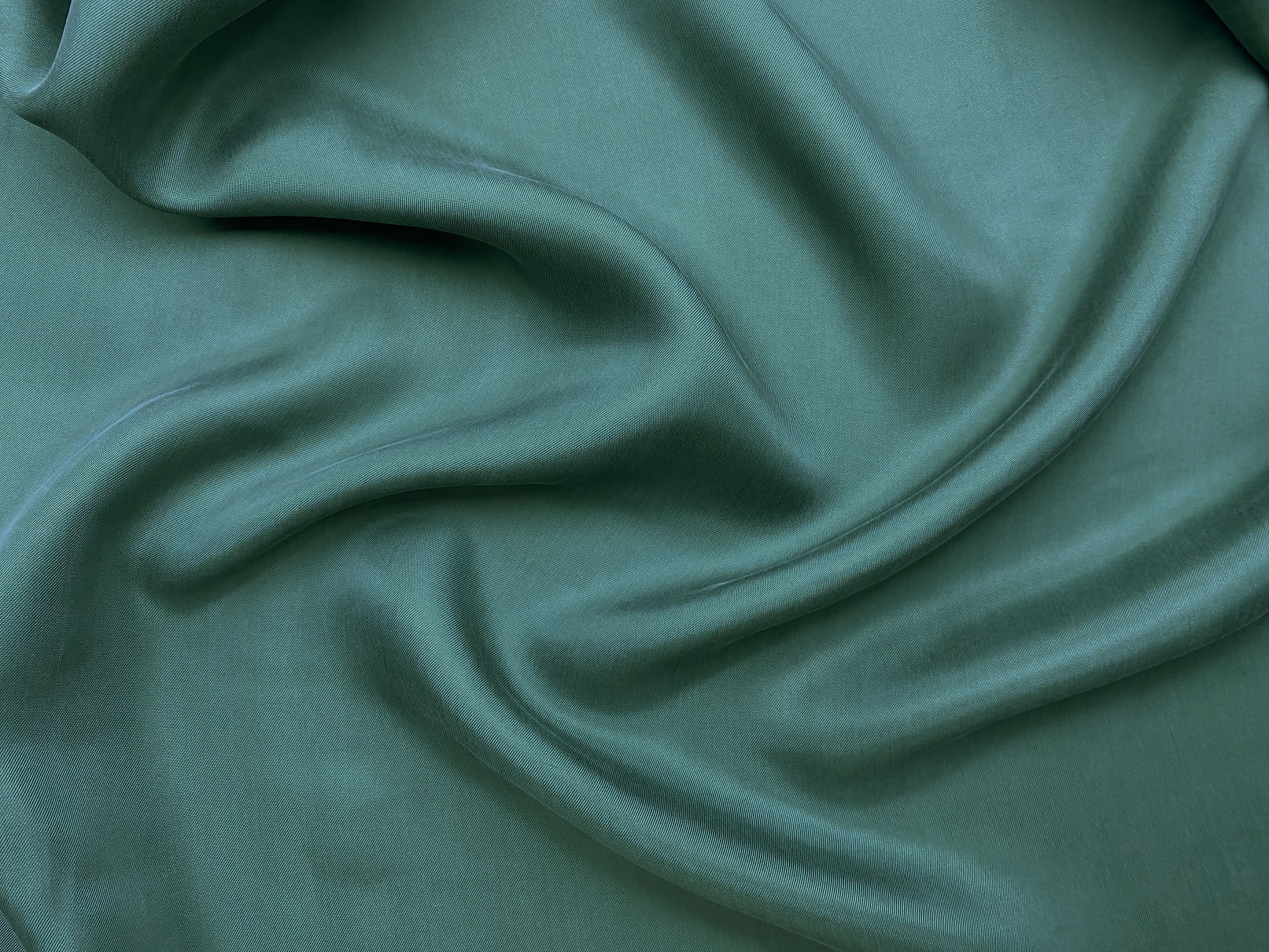 Ткань Вискоза  зелёного цвета однотонная 17327 3