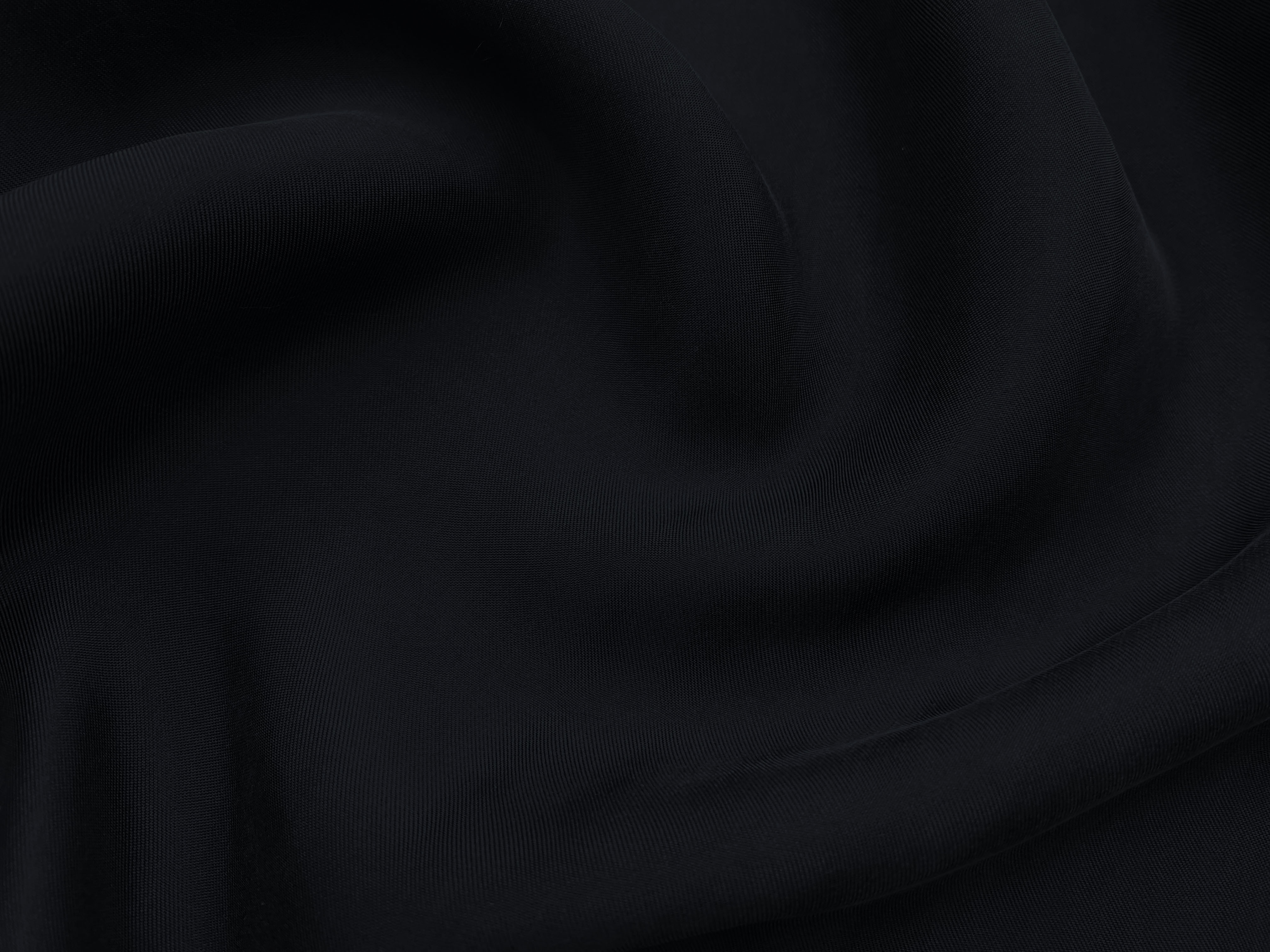 Ткань Вискоза  чёрного цвета однотонная 17331 2