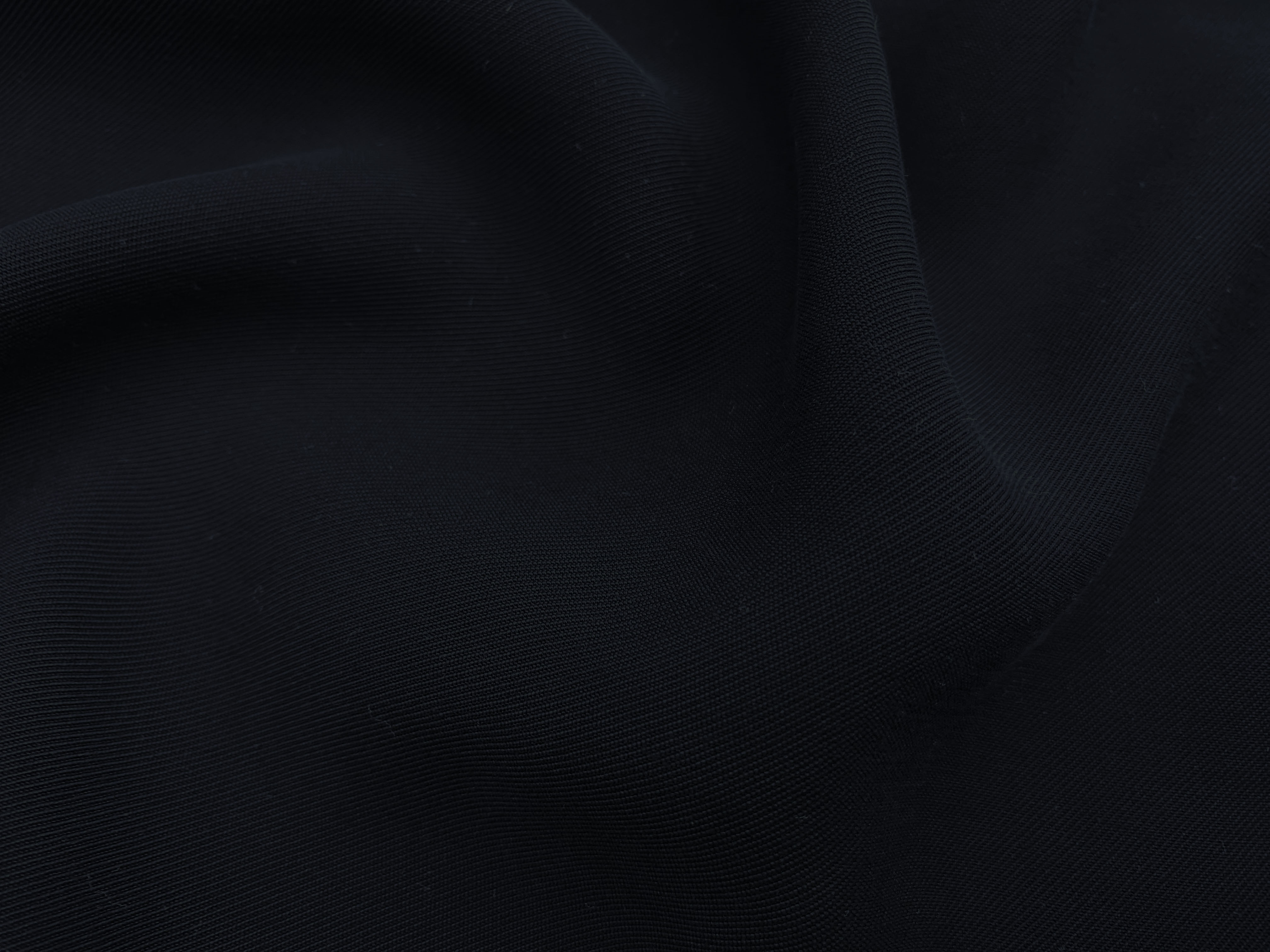 Ткань Твил чёрного  цвета однотонная 17353 2