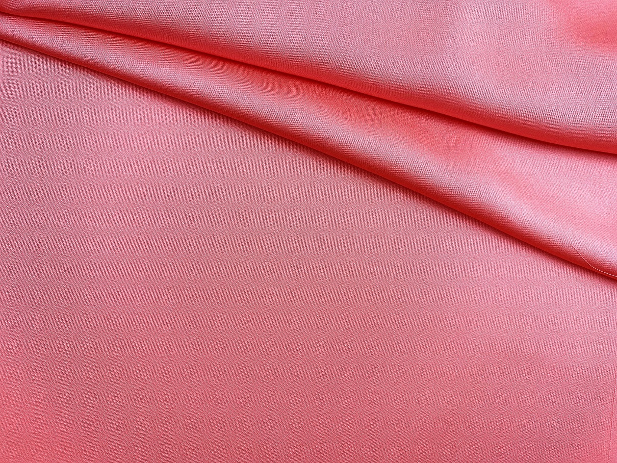 Ткань Кади кораллового цвета  46657 1