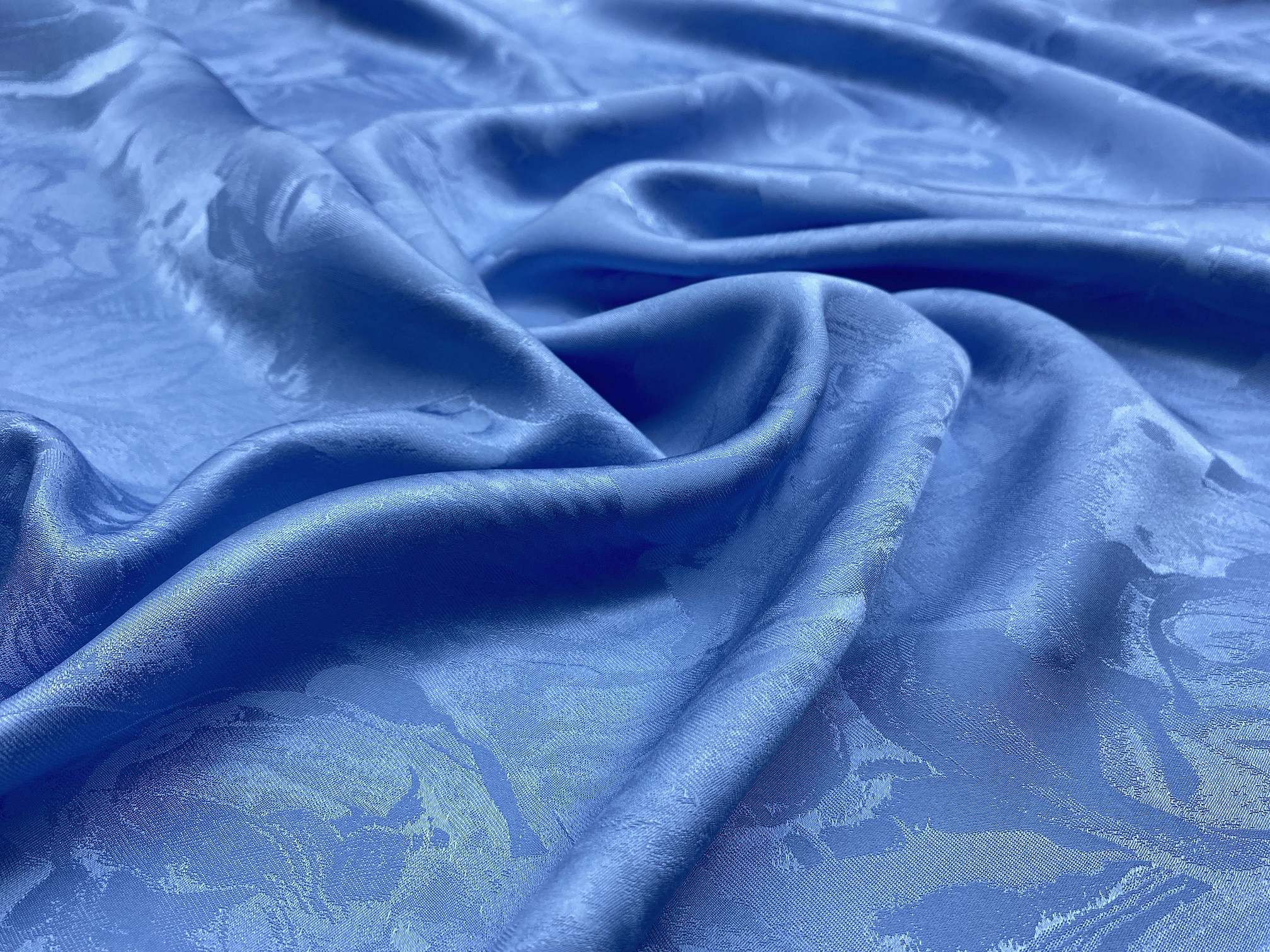 Ткань Шёлк  голубого цвета 46754 2