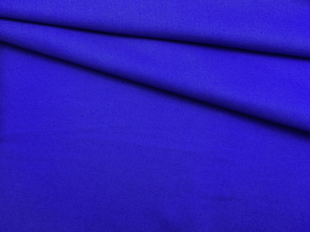 Ткань Хлопок  синего цвета однотонная 16833 1
