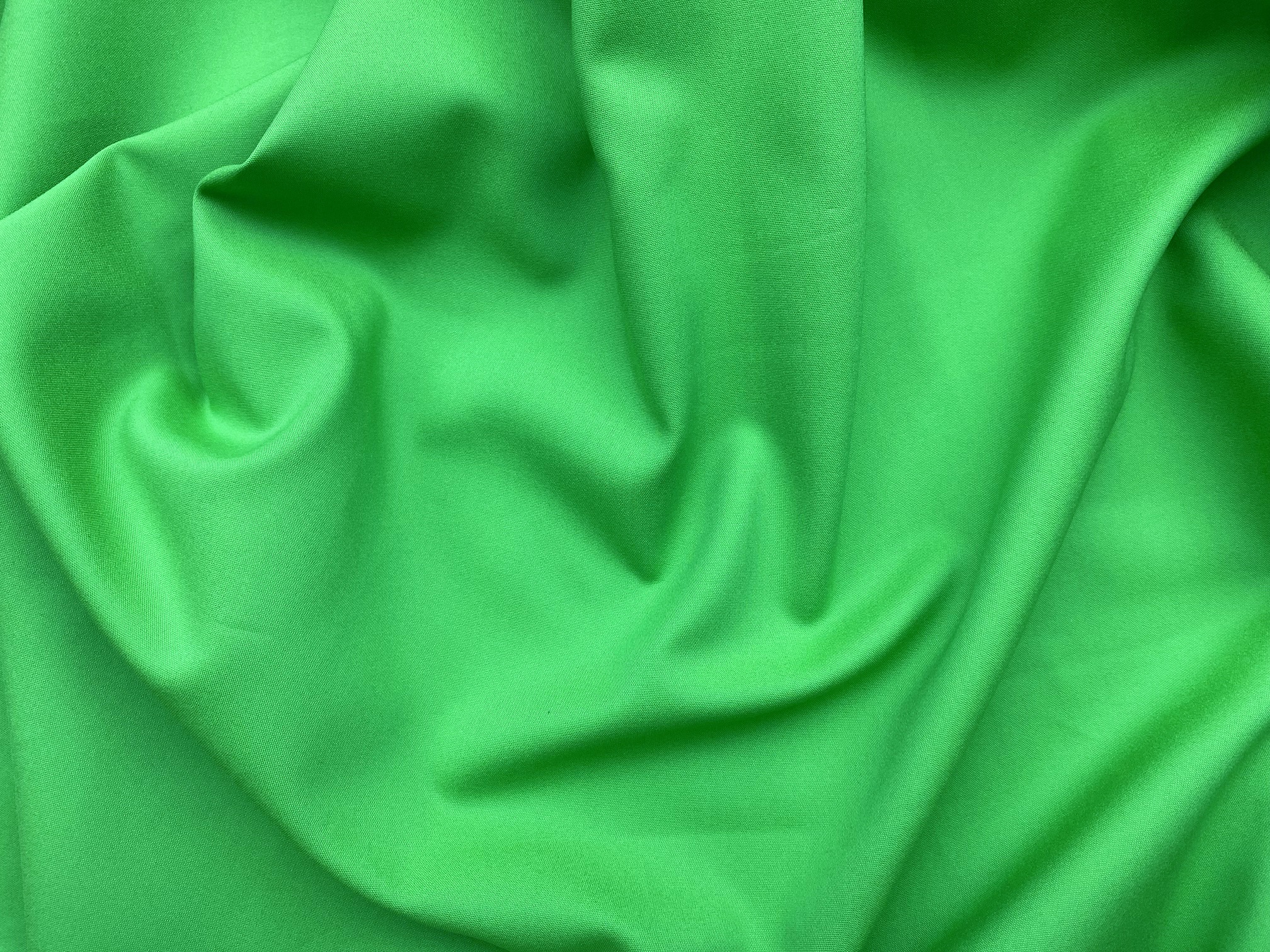Ткань Хлопок зелёного цвета однотонная 16823 3