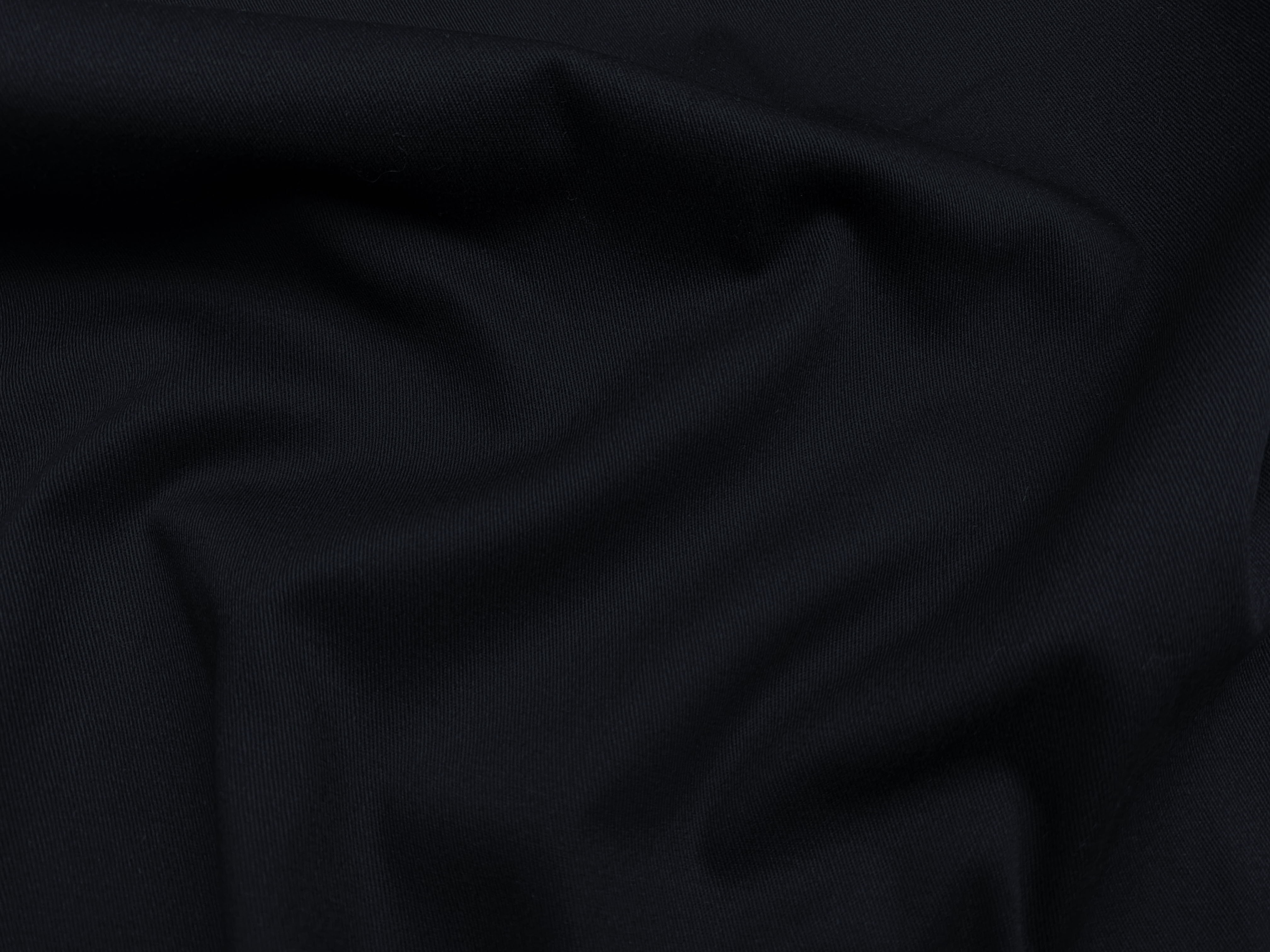 Ткань Хлопок чёрного цвета однотонная 16856 2