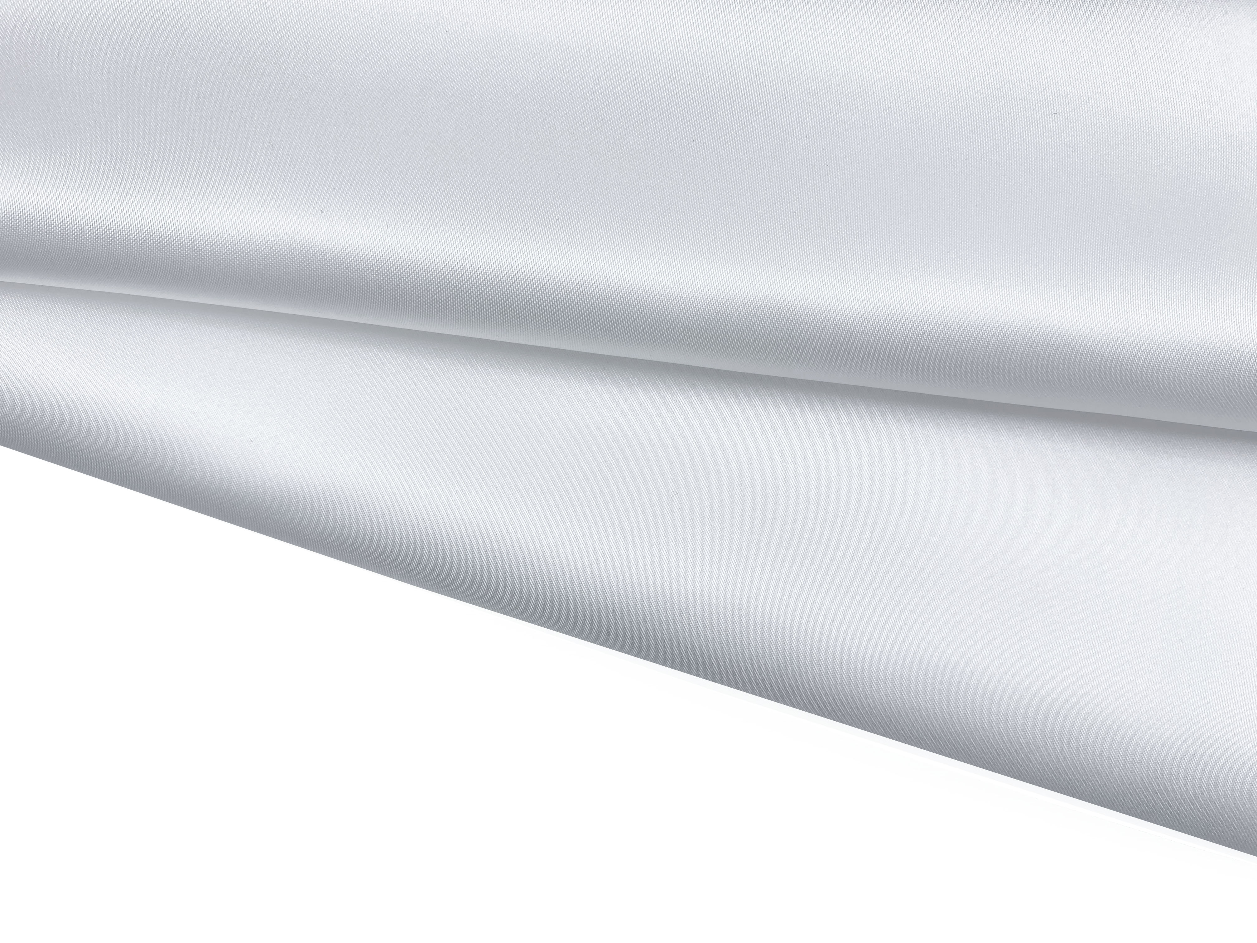 Ткань Подкладочная белого цвета однотонная 33355 4