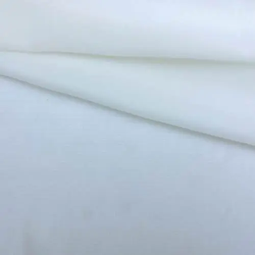 Ткань Шифон молочного цвета однотонная  24273